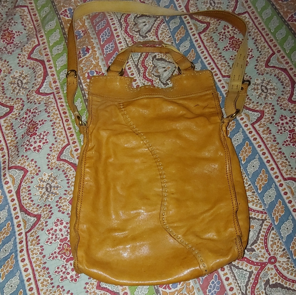 Leather crossbody hobo bag